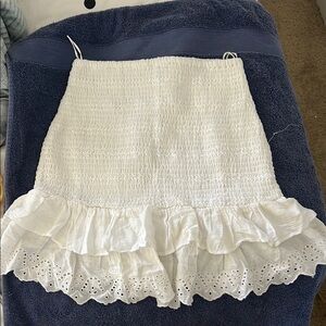 White Ruffled Skirt
